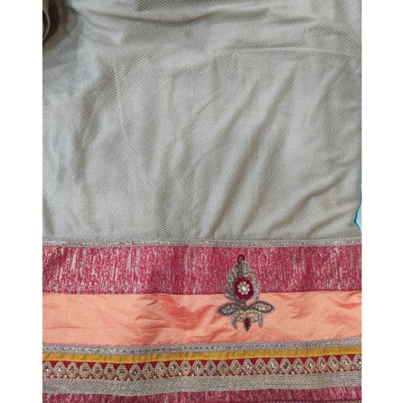 Heavy wedding half n half saree - Picture 4 of 6